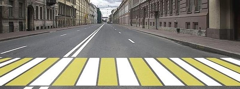 Вопрос №5 билета №13: Какой пешеходный переход обозначает данная разметка?