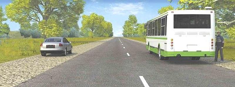 Вопрос №12 билета №15: Кто из водителей нарушил правила остановки?