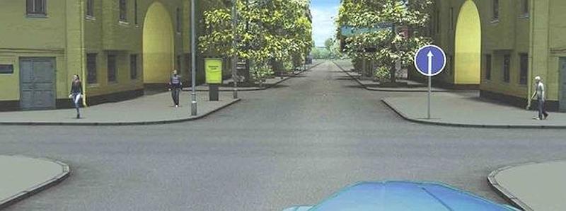 Вопрос №2 билета №16: В какой из дворов Вам можно въехать в данной ситуации?