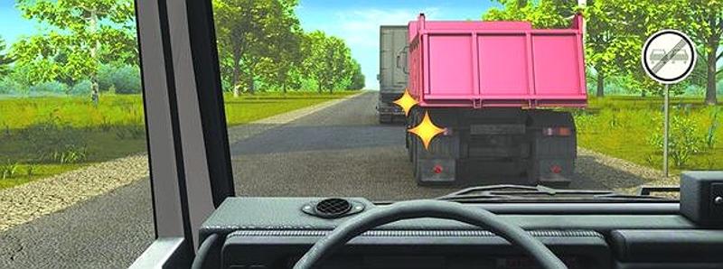 Вопрос №11 билета №20: Можно ли Вам начать обгон грузового автомобиля в данной ситуации?