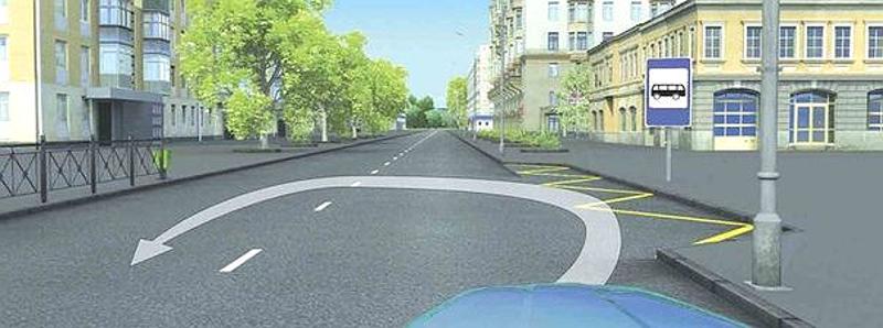 Вопрос №9 билета №26: Разрешен ли Вам разворот в этом месте?