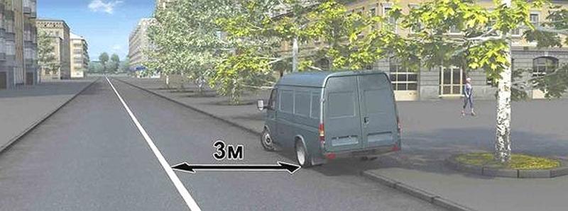 Вопрос №12 билета №27: Нарушил ли водитель грузового автомобиля правила стоянки?