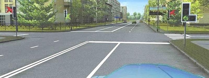 Вопрос №6 билета №31: О чем информируют Вас стрелки на зеленом сигнале светофора?