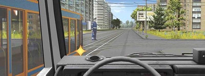 Вопрос №13 билета №34: Как Вам следует поступить при движении в прямом направлении?