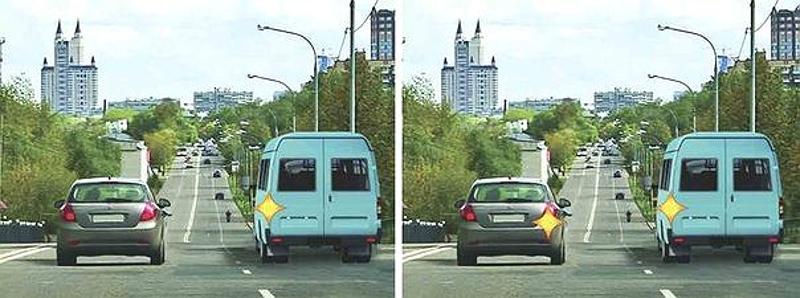 Вопрос №8 билета №37: Ситуация, в которой водитель транспортного средства, движущегося по правой полосе, обязан уступить дорогу при перестроении, показана: