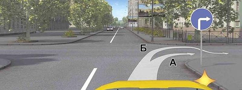 Вопрос №8 билета №3: Вам разрешено выполнить поворот направо на маломестном автобусе: