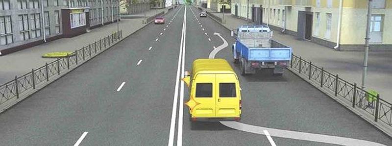 Вопрос №7 билета №8: Водитель автобуса должен выключить указатели левого поворота: