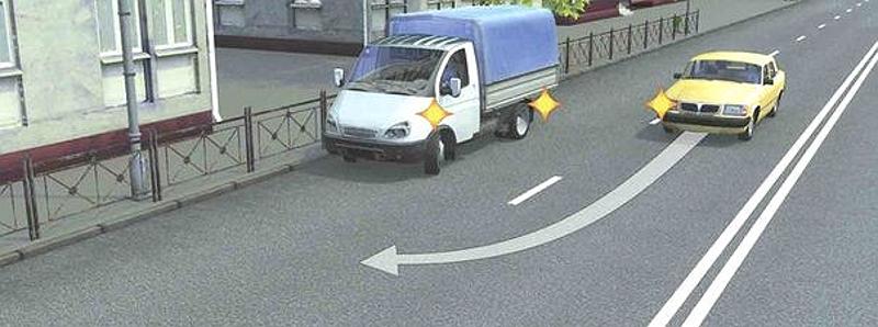 Вопрос №8 билета №9: Кто должен уступить дорогу?