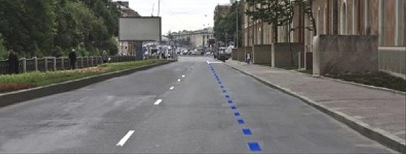 Вопрос №12 билета №10: Данная горизонтальная разметка синего цвета: